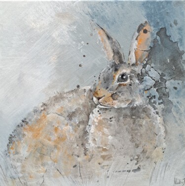 绘画 标题为“Lièvre” 由L'Atelier Des Coquelicots Nadine F.D, 原创艺术品, 丙烯