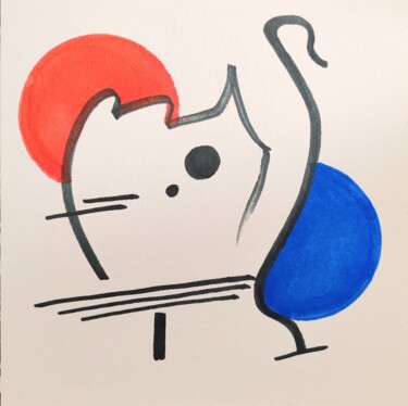 图画 标题为“Chat” 由Anna An, 原创艺术品, 标记