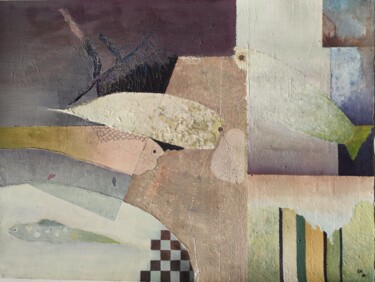 Malerei mit dem Titel "with 6 fish" von Reiner Makarowski, Original-Kunstwerk, Öl Auf Andere starre Platte montiert