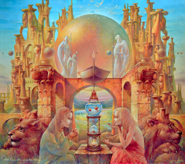 Painting titled "Solis Domus 2016" by Valeriy Kot, Original Artwork, Oil Mounted on Wood Stretcher frame