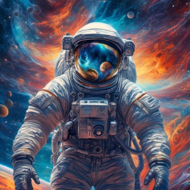 数字艺术 标题为“O explorador do uni…” 由Matheus Formaggio, 原创艺术品, AI生成的图像