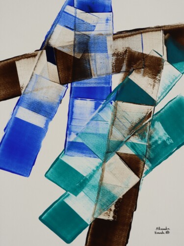 Painting titled "Peinture terre d'om…" by Alexandre Emonds-Alt, Original Artwork, Acrylic