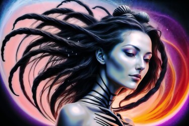 Digital Arts titled "Electricity" by C.R. Kunferman, Original Artwork, AI generated image