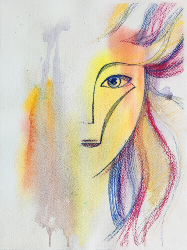 Peinture intitulée "Manifestation" par Yulia Belasla, Œuvre d'art originale, Aquarelle