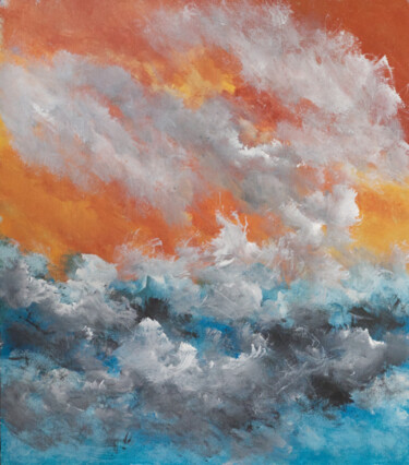 Painting titled "Nuées nuages - 60 X…" by Slem, Original Artwork, Acrylic