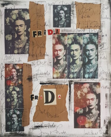 "Just Frida" başlıklı Kolaj Isabelle Blondel tarafından, Orijinal sanat, Kolaj
