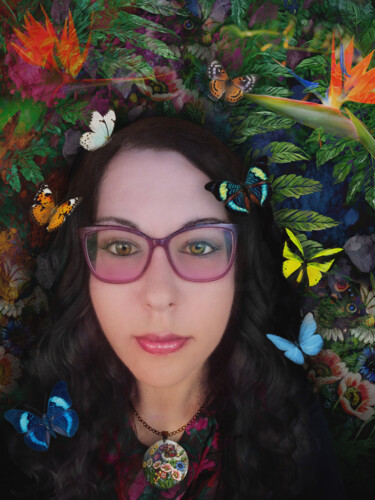 Arts numériques intitulée "🦋 Butterfly ♰ Self…" par Karine Garelli (Reds Robin), Œuvre d'art originale, Photo montage