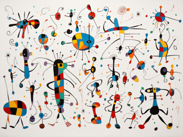 Pintura titulada "Under a microscope…" por Kosta Morr, Obra de arte original, Acrílico Montado en Bastidor de camilla de mad…
