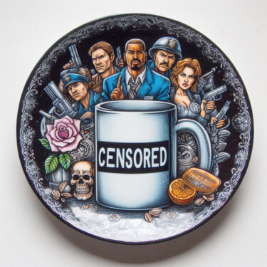 数字艺术 标题为“CENSORSHIP” 由Josep Domènech, 原创艺术品, AI生成的图像