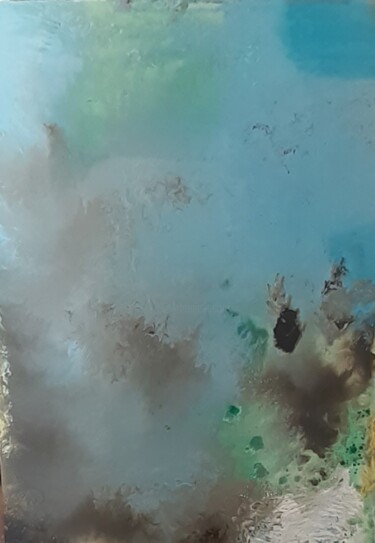 Painting titled "flou" by Michelle Mata, Original Artwork, Acrylic Mounted on artwork_cat.