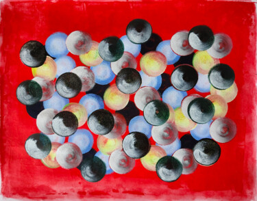绘画 标题为“Bubbles 24/13” 由Juan Mildenberger, 原创艺术品, 丙烯