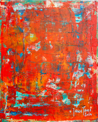 绘画 标题为“Red Abstracion” 由Paweł Jagła, 原创艺术品, 丙烯