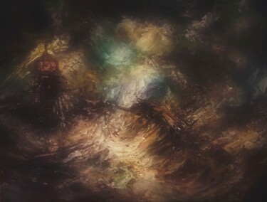 Peinture intitulée "Phare et Navire Ren…" par Amazeigh Bouzékri, Œuvre d'art originale, Huile Monté sur Châssis en bois