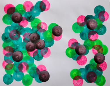 绘画 标题为“Bubbles 24/24” 由Juan Mildenberger, 原创艺术品, 丙烯