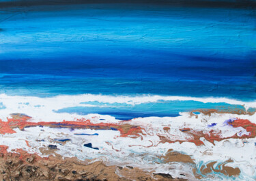 Painting titled "The Seascape" by Anastacia Gaikova, Original Artwork, Acrylic