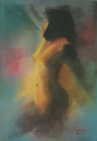 Envol Peinture intitulée "Envol" par Edwige Figura, Œuvre d'art originale, Huile Monté sur Châssis en bois