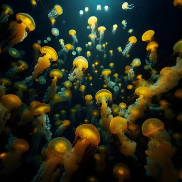 Digital Arts titled "Yellow" by Kristina Maliuta, Original Artwork, AI generated image
