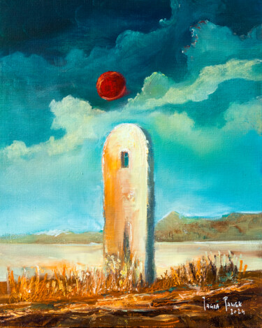 绘画 标题为“Red Ball” 由Paweł Jagła, 原创艺术品, 油