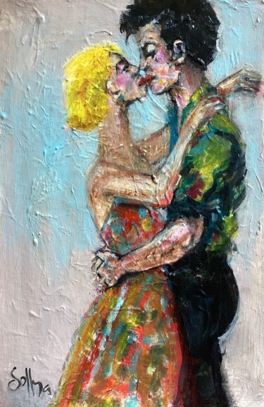 Painting titled "Brèves rencontres" by Soffya, Original Artwork, Acrylic