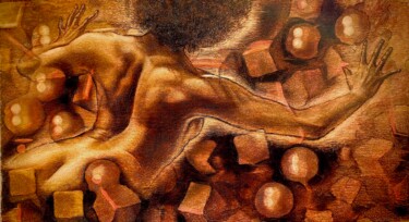 Drawing titled "things and objects" by Van Ko Tokusha, Original Artwork, Encaustic