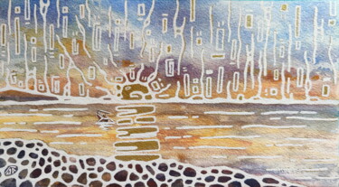 제목이 "The sea and the sun…"인 미술작품 Yulia Belasla로, 원작, 수채화