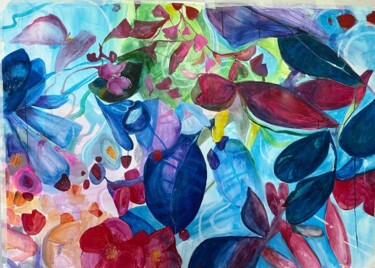 绘画 标题为“Floral abstract” 由Maria Tyuryaeva, 原创艺术品, 水粉