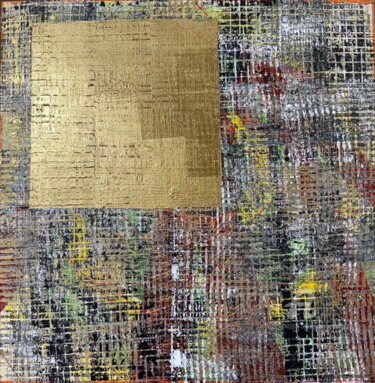 Painting titled "Silver Circle" by John Long, Original Artwork, Acrylic
