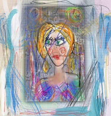 Digital Arts titled "Mademoiselle Chabau…" by Jacky Patin, Original Artwork, Digital Painting
