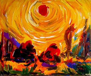 Pittura intitolato "I'm getting warm" da Nikol Aghababyan, Opera d'arte originale, Acrilico