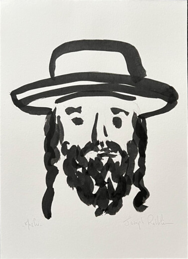 Painting titled "Moshé" by Joseph Rethlin, Original Artwork, Ink