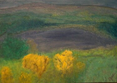 Schilderij getiteld "l'ardèche" door Stephanie Labouré, Origineel Kunstwerk