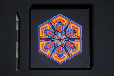 TWILIGHT - Paper Cut Floral Design Escultura intitulada "TWILIGHT - Paper Cu…" por Zubin Jhaveri, Obras de arte originais, Papel