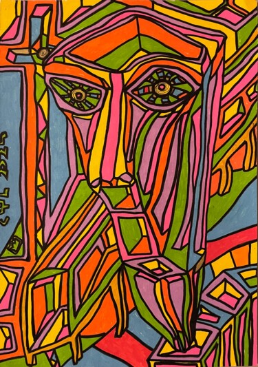 Dibujo titulada "Walk away from the…" por Christophe Verger-Lecocq, Obra de arte original, Rotulador