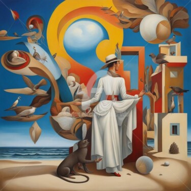 Digital Arts titled "dream beaches" by Eduardo Vidal, Original Artwork, Digital Painting