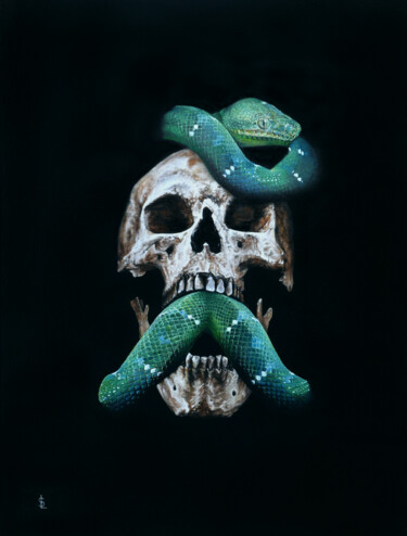 Printmaking titled "Morelia viridis - L…" by Sailev, Original Artwork, Digital Print