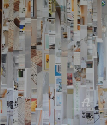 Collages intitulée "Rugosité" par Jacques Lacourrege, Œuvre d'art originale, Collages