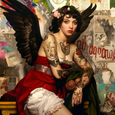 Artes digitais intitulada "Mulier Alis v1" por Wonder Art, Obras de arte originais, Pintura digital