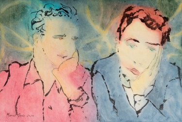 Schilderij getiteld "You keep thinking a…" door Marcel Garbi, Origineel Kunstwerk, Aquarel