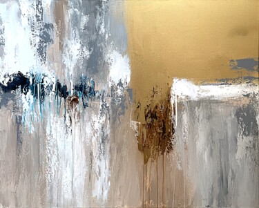 Ζωγραφική με τίτλο "Gold Beige abstract…" από Tatiana Malinovscaia, Αυθεντικά έργα τέχνης, Ακρυλικό