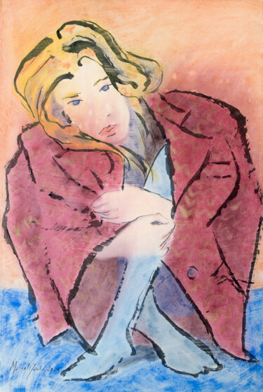 绘画 标题为“Put on my jacket, i…” 由Marcel Garbi, 原创艺术品, 水彩