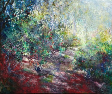 Camelia Grove Painting titled "Camelia Grove" by Kasia Kaldowski, Original Artwork, Acrylic Mounted on Wood Stretcher frame