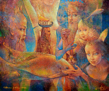 Affection of Fame Fish 绘画 标题为“Affection of Fame F…” 由Valeriy Kot, 原创艺术品, 油