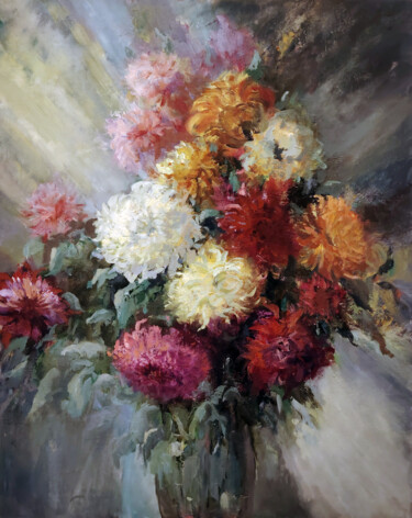 Peinture intitulée "Douceur Florale" par Iryna Malynovska, Œuvre d'art originale, Huile Monté sur Châssis en bois