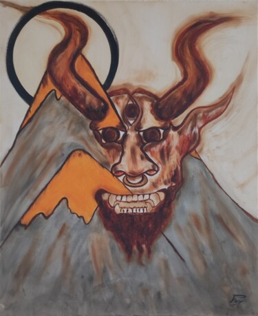 Peinture intitulée "ONI" par Patrice Leroy (Patrice LEROY), Œuvre d'art originale, Huile Monté sur Châssis en bois