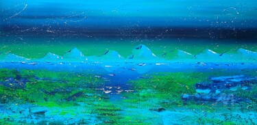 Nuit de montagne 绘画 标题为“Nuit de montagne” 由Emmanuelle Donzé, 原创艺术品, 丙烯