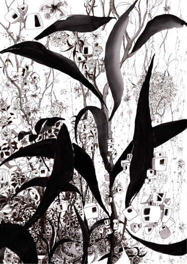 Tekening getiteld "Carnet 8" door To, Origineel Kunstwerk, Inkt