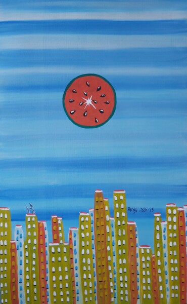 Pittura intitolato "2024-13" da Reyes Solis Fernandez, Opera d'arte originale, Tempera