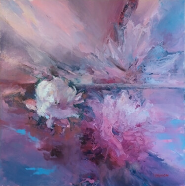 绘画 标题为“Reflets Rose” 由Iryna Malynovska, 原创艺术品, 油 安装在木质担架架上