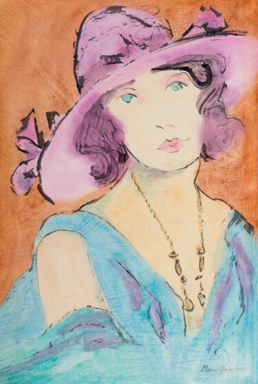 Painting titled "In the silence of g…" by Marcel Garbi, Original Artwork, Watercolor