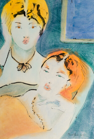 Facing the destruction of Europe Pittura intitolato "Facing the destruct…" da Marcel Garbi, Opera d'arte originale, Acquarello